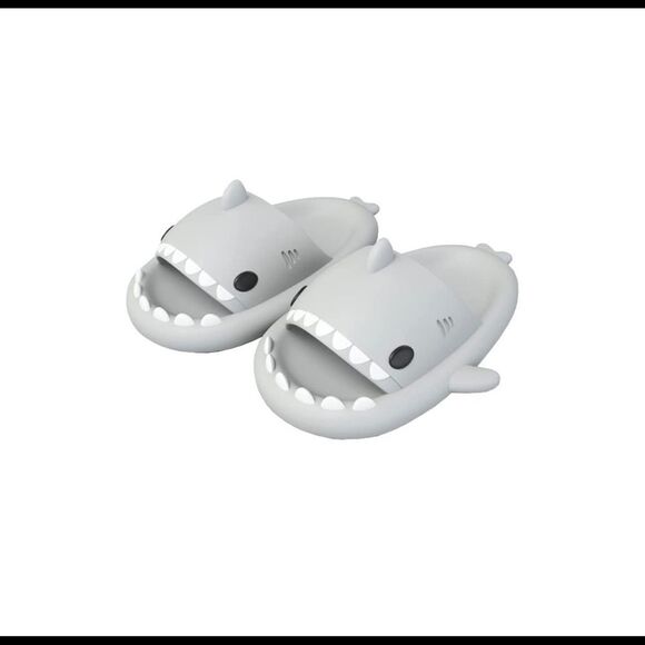 NWT Wool + Pepper Co. Kawaii Non-Slip Open Toe Shark Sandals - Picture 3 of 11